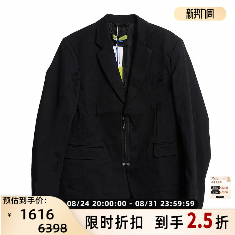 Versace/Versace Men's Dark Functional Style Zipper Decorated Blazer Silverplaza Department Store 301596 Versace/Versace Men's Dark Functional Style Zipper Decorated Blazer Silverplaza Department Store 301596