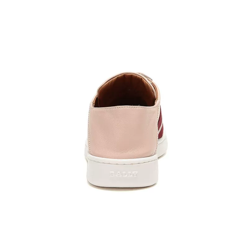 BALLY / Bally nữ nude hồng đỏ và trắng sọc thấp giày 300095 - Giày cắt thấp