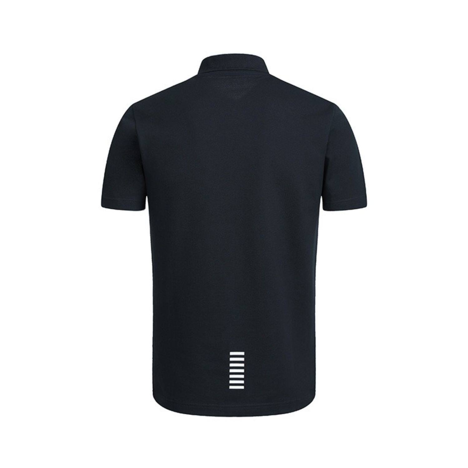 EMPORIO ARMANI/ Темно-синяя футболка polo, короткий рукав 
