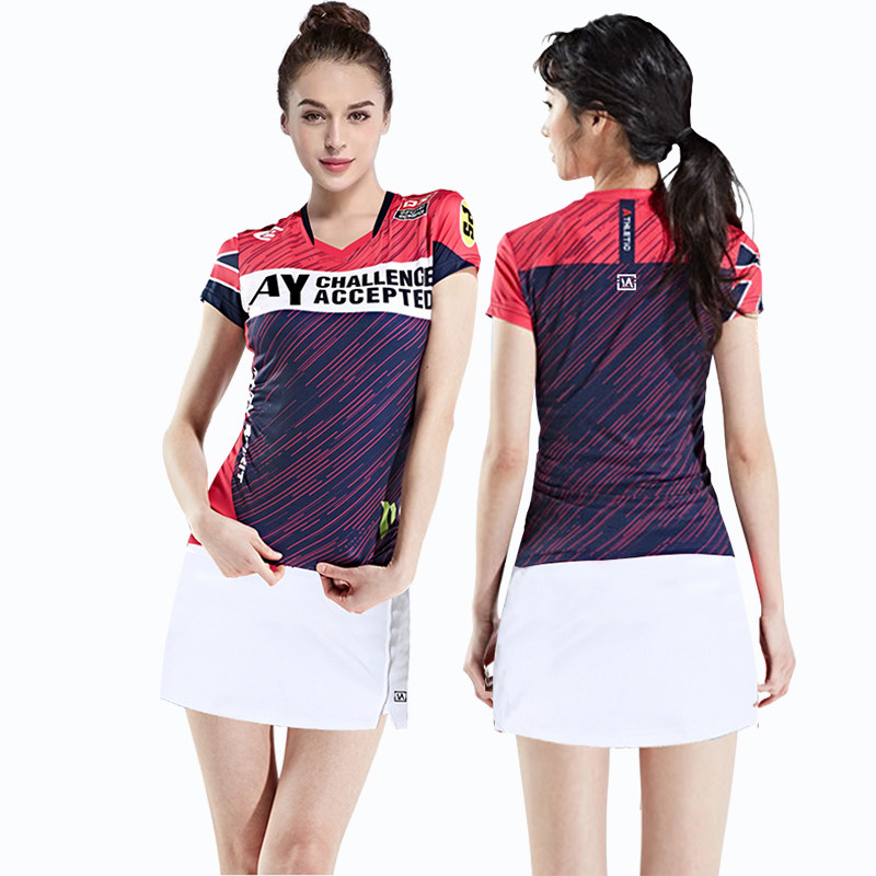 Badminton suit men sports suit female new short sleeve fitness running network table tennis customized large size Korean clothing
