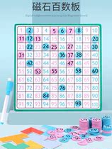 Primary School students first grade mathematics arithmetic magnetic hundreds of boards Montesori teaching aids childrens educational kindergarten early education toys