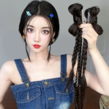 Парик с косичкой, боксерский хвостик с бантиком, популярно в интернете, 2 карат