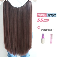 V -тип прямые волосы (темно -коричневые)+раствор по уходу+стальная расческа