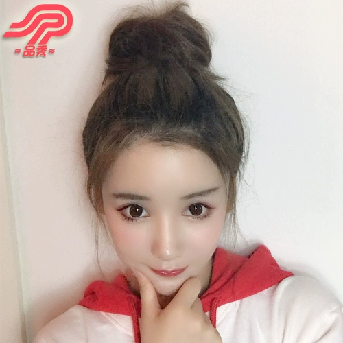 Шаровая головка изготовленная из настоящих волос, парик изготовленный из настоящих волос, повязка на голову, натуральное кольцо