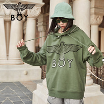 boylondon top 2020 flocking gradient logo big wings print lovers sweater B205NB102005