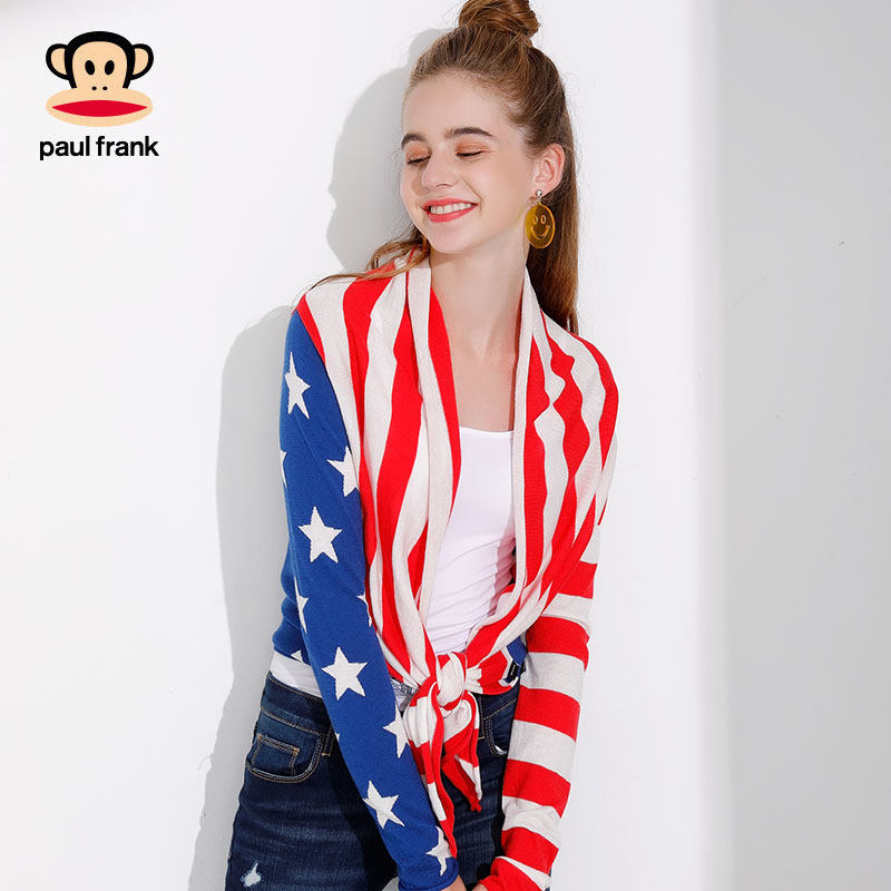 Paul Frank 大嘴猴 星条旗女式长袖开衫 天猫优惠券折后￥39包邮（￥49-10）
