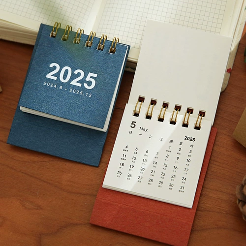 Маленькая жизнь не переворачивается INS Style 2025 Простой мини -календарь ретро простые настольные календарь Маленькие украшения