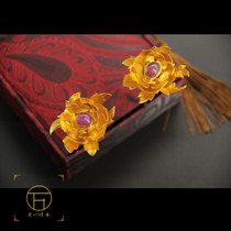 Ming Dynasty flower multi hairpin cover temples Hanfu jewelry hair hairpin hairpin small flower hairpin Hanfu hair hairpin jewelry
