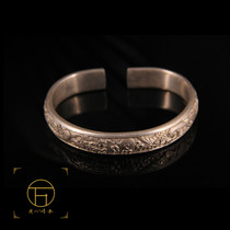 Wanbao de Gufa gold and silver handmade chisel carved dragon and phoenix bracelets wedding bracelet gift silver gilt gold gram custom