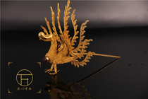 Palace retro silver silk inlaid Ming Dynasty Tang Dynasty Han clothing accessories headwear hair hairpin Museum collection red sapphire