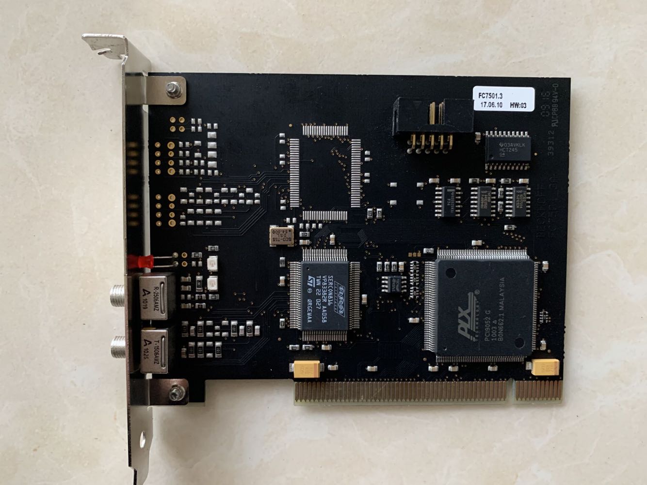 BECKHOFF FC7502_3 FC7502 7501 PCI SERCOS Field Bus Interface Card