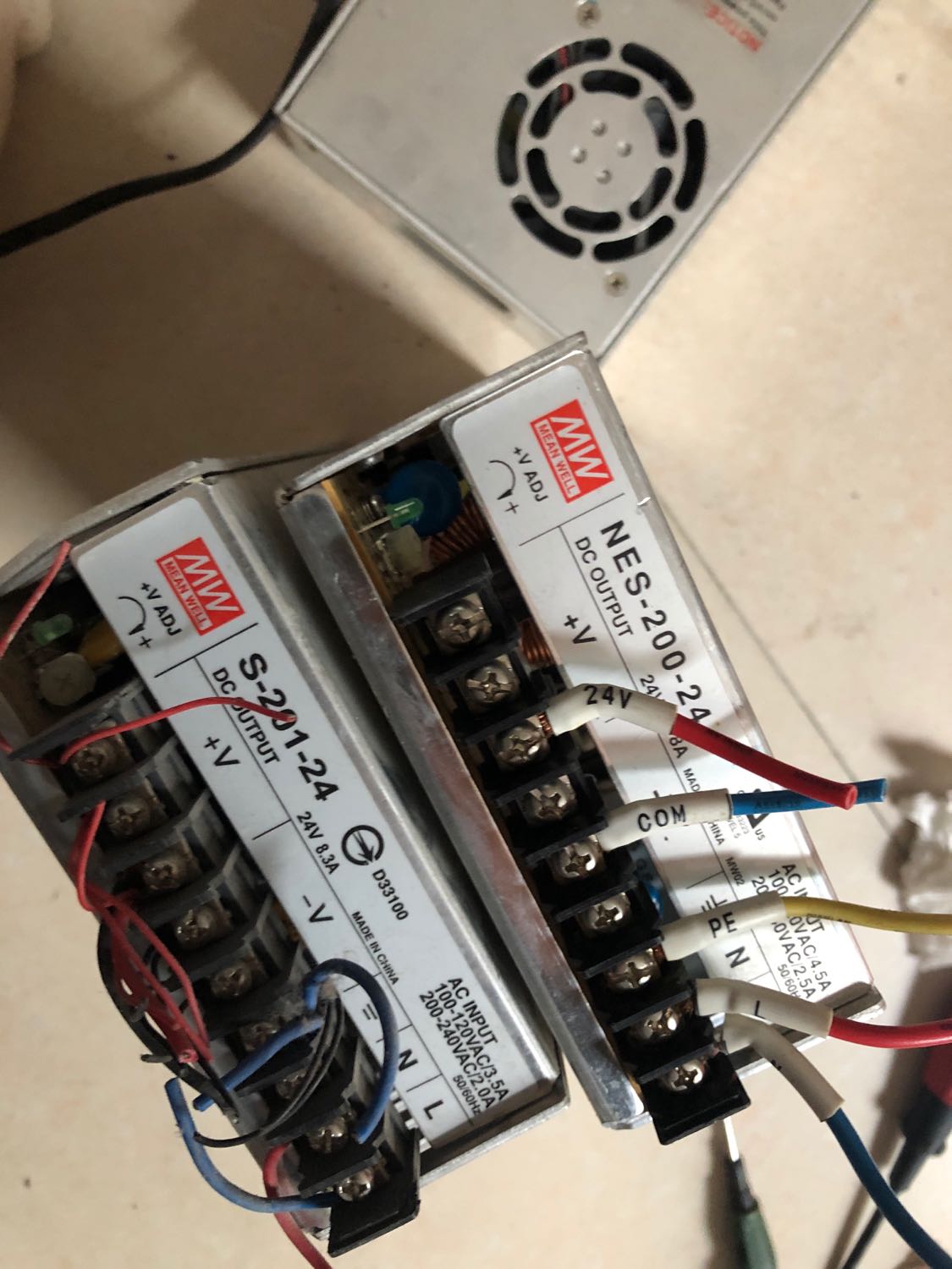 Original disassembly authentic Taiwan Meanwell switching power supply NES-200-24 8 8A S-201-24 5 5A