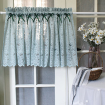 West Orange Retro | Art Lace Semi-Curtain Short Curtain Coffee Bedroom Floating Curtain Cabinet Curtain Partition Wear Bar Door Curtain