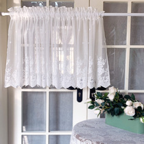 Booked Han Lace Short Cord Fabric Art Kitchen half-curtain Short-curtain floating window Short-yarn Coffee blinds Half-curtain Windows Shade