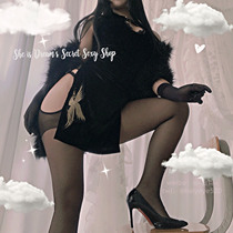 Dream girlShe is like a dream custom sexy straight man cut temptation four-sided open file stockings pantyhose~