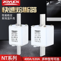 Zhongyu low voltage fuse NT2 NT3 fuse core ceramic fuse RT16 fuse core 400A 630A fuse core