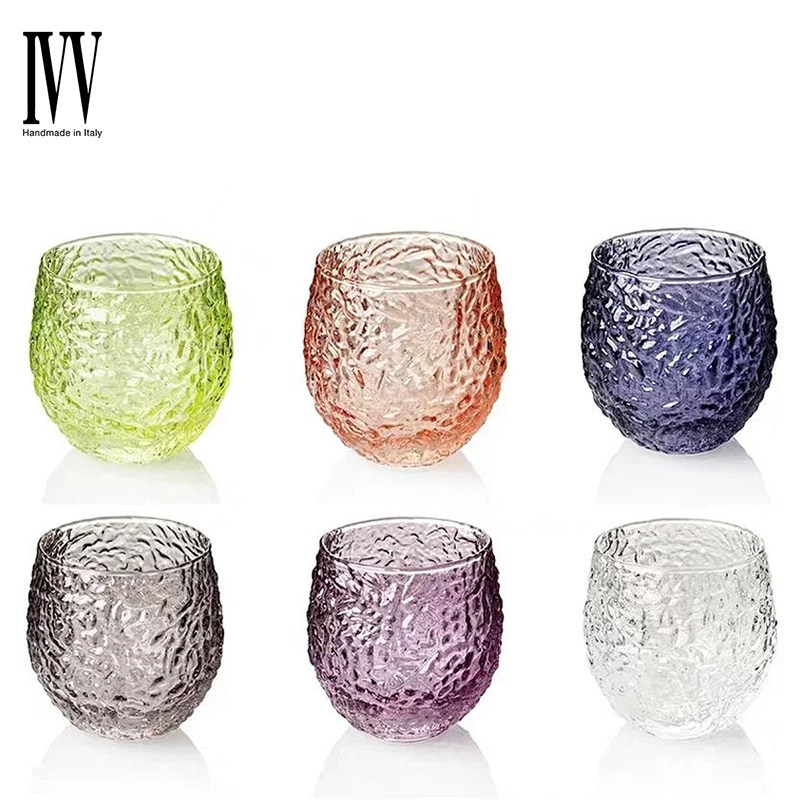 IVV Italy imported glass color PAPER gift heat-resistant juice cup Milk cup Souvenir daily water cup