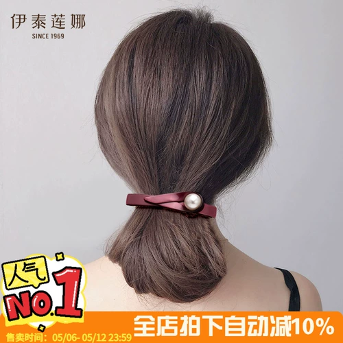 Жемчужная французская тарелка Клип для волос с тремя -цветами имитация выбора жемчужина средние волосы.