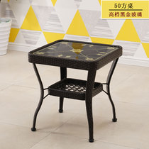 Balcony coffee table leisure rattan square table small apartment tea table garden terrace simple indoor outdoor courtyard iron art