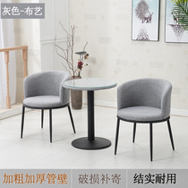 Balcony small table and chair light luxury creative leisure fabric three-piece set Nordic leisure cafe milk tea shop table and chair combination