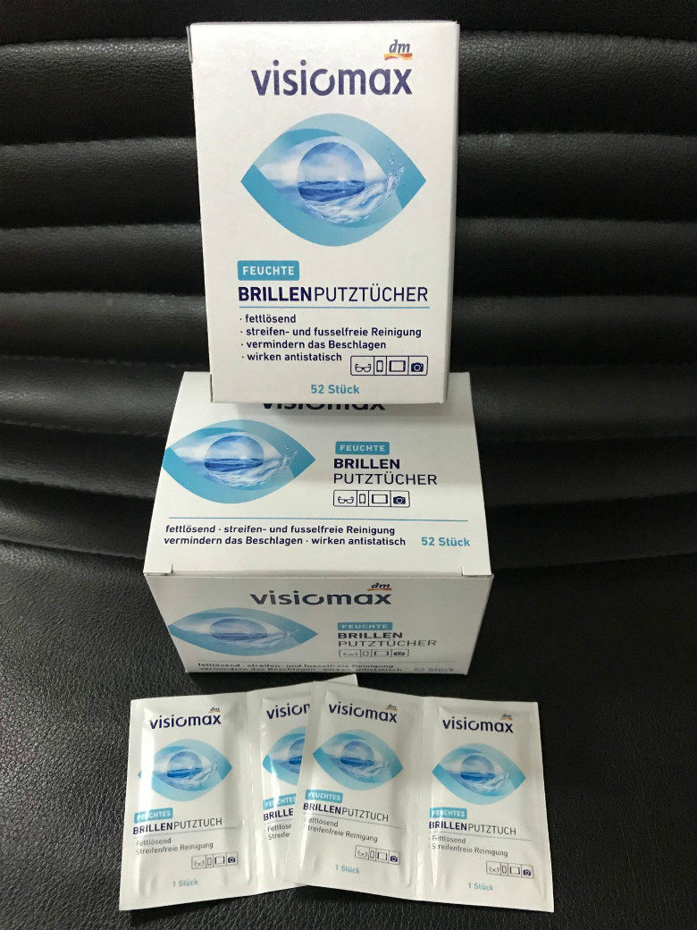 German Visiomax Alcoholic Cell Phone Screen Disinfection Sheet Glasses Computer Lens Disinfection of Sterilized Clean Wet Wipes