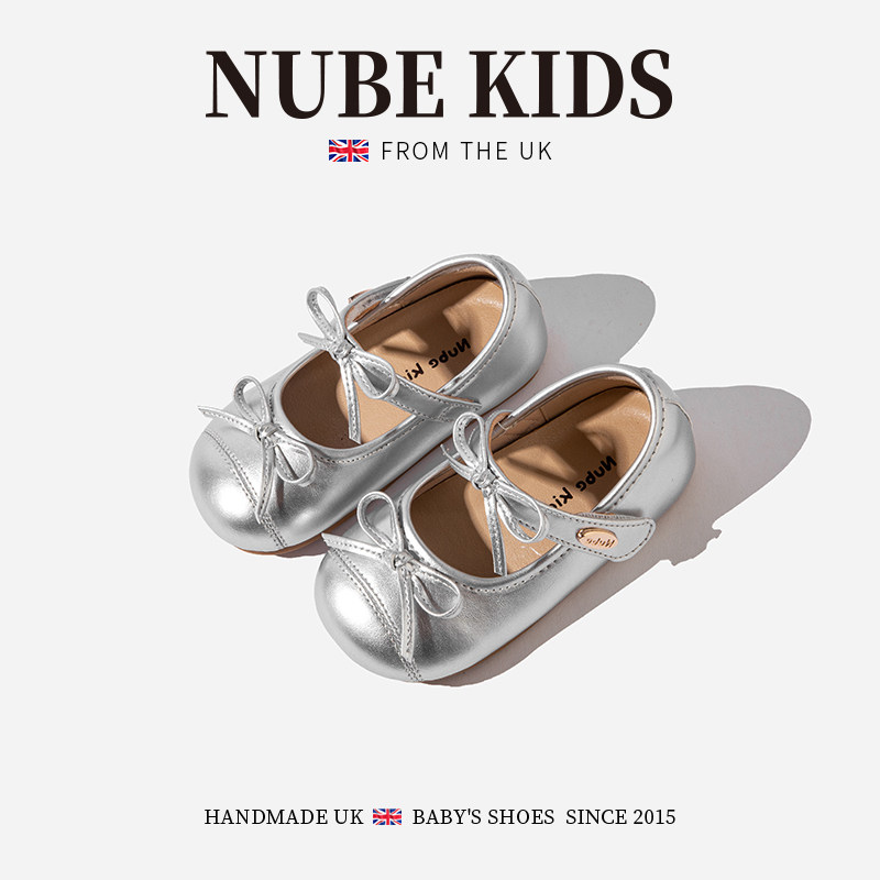 Кожаная детская обувь NUBEKIDS, новинка 2026 года, детская обувь для малышей, простая кожаная обувь на мягкой подошве для девочек, маленькие кожаные туфли принцессы