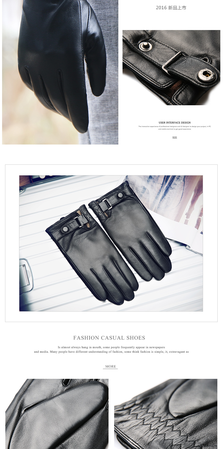 Gants pour homme      en peau de mouton - Ref 2781593 Image 11