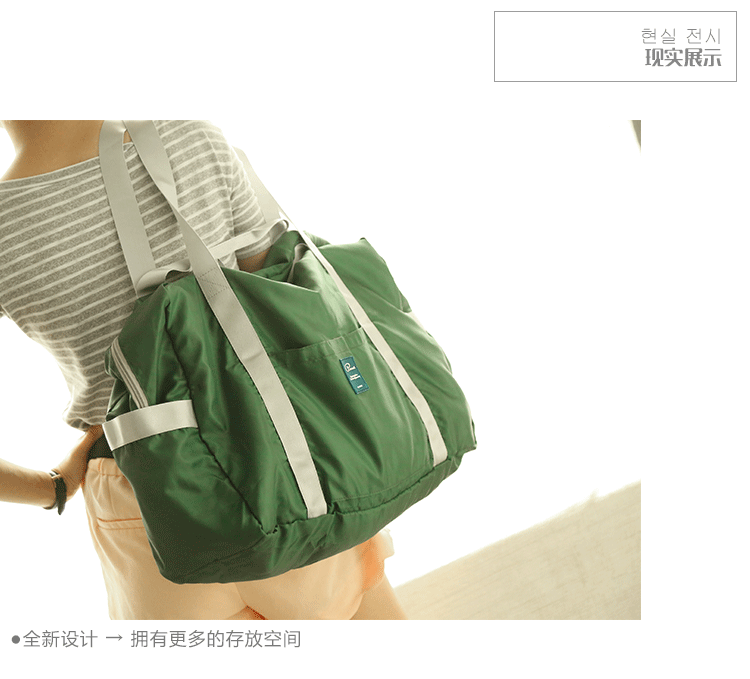 Túi du lịch có thể gập lại nữ nam xách tay Hàn Quốc túi duffel khoảng cách ngắn du lịch dung lượng lớn túi hành lý nhẹ túi lên máy bay tui du lich