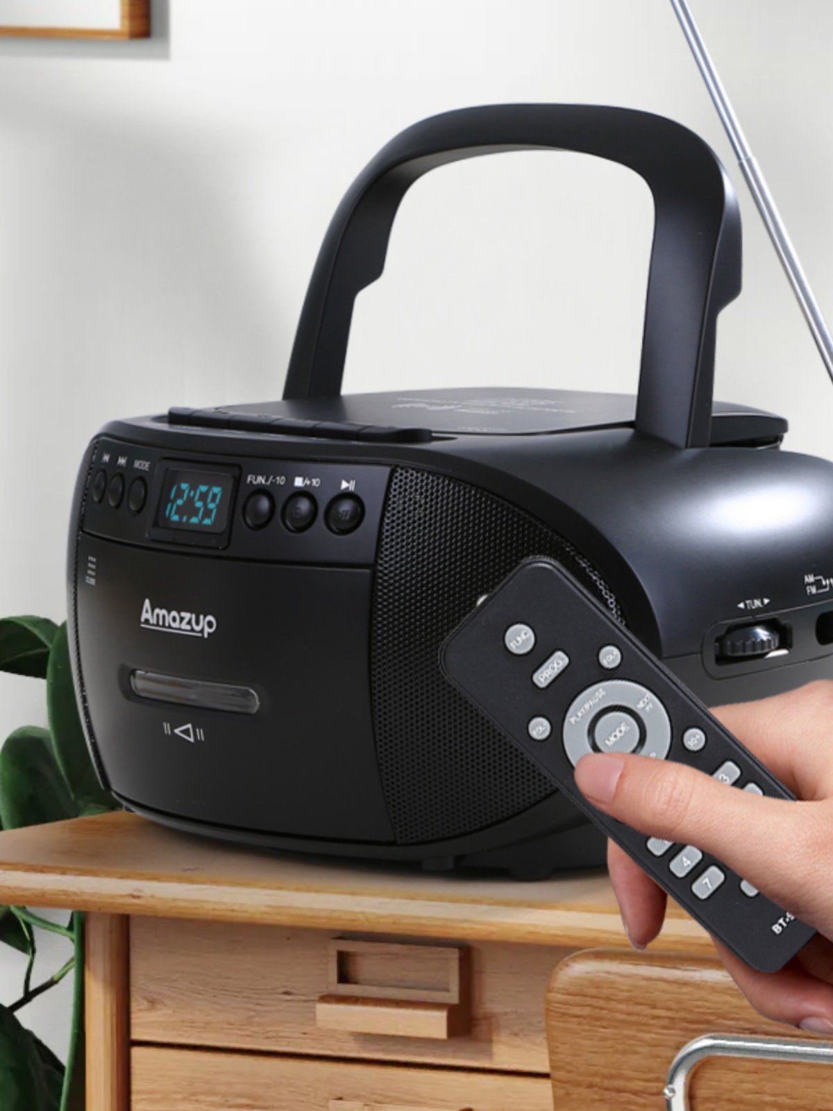 Portable Bluetooth Cd Mp3 Player Fm Radio Tape Recorder Cassette Can USB Flash Drive English Disc Learning