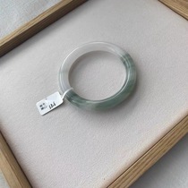 Natural Tianshan jade bracelet round strip snow jade bracelet girl style thin round strip unknown spring flower bracelet jade bracelet