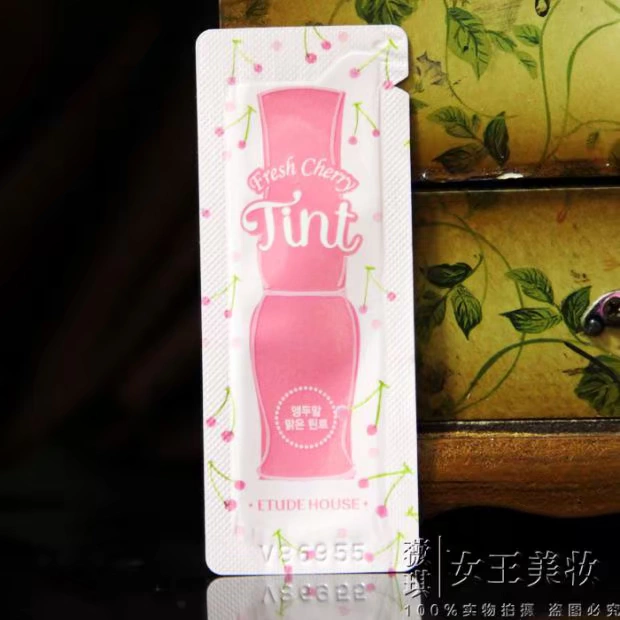 Mẫu son bóng màu anh đào của Hàn Quốc etude house lâu trôi trang điểm son môi chống dính cốc không thấm nước - Son bóng / Liquid Rouge