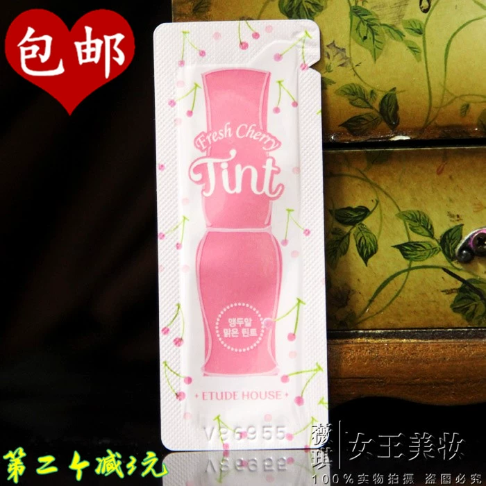 Mẫu son bóng màu anh đào của Hàn Quốc etude house lâu trôi trang điểm son môi chống dính cốc không thấm nước - Son bóng / Liquid Rouge