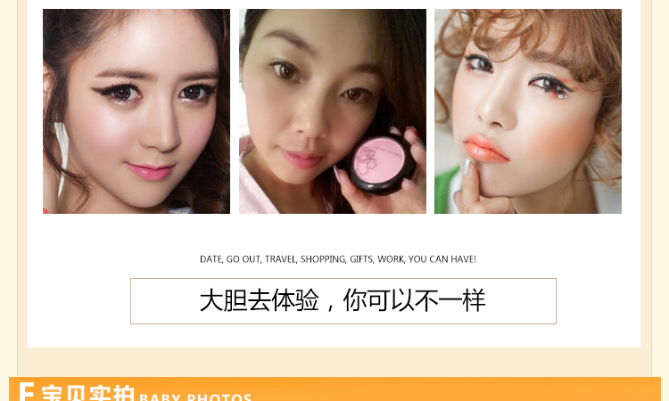 Hộp màu Hàn Quốc Camellia Blush Trang điểm màu nude làm sáng khả năng sửa chữa rouge box Đôi màu hai lớp với cọ má hồng phấn má eglips