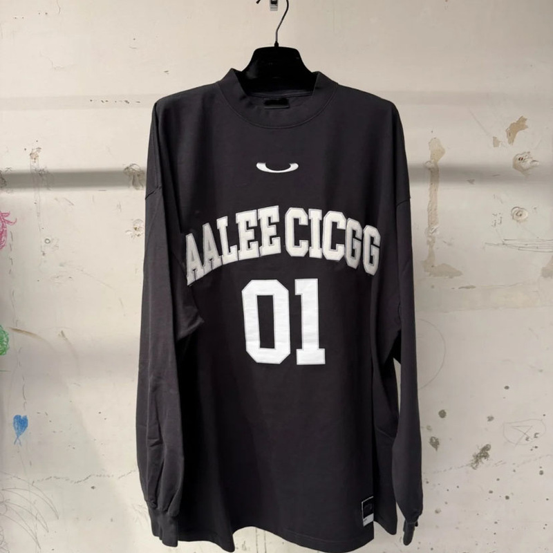 Ceiling! Paris-Style Logo Embroidered Basketball Sports Long-Sleeve Sweatshirt for Men and Women, Autumn and Winter Loose-Fitting Pure Cotton Pullover