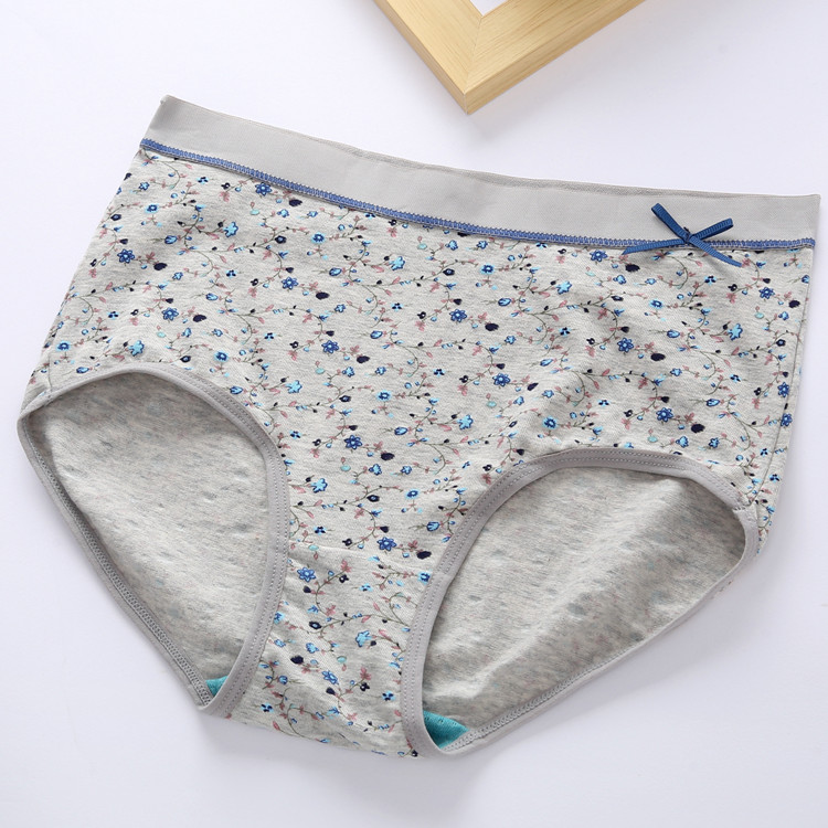 Ab đồ lót nữ cotton cao eo kháng khuẩn quần short nữ căng cotton in nhỏ boyshort quần xác ướp ab quần 0108 - Giống cái quần lót phụ nữ