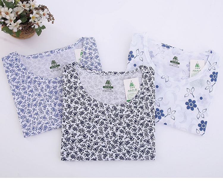 Áo lót AB cho mẹ trung niên áo cotton nữ cổ tròn không tay rộng áo vest cũ ab đồ ngủ S722 áo thun ba lỗ nữ big size