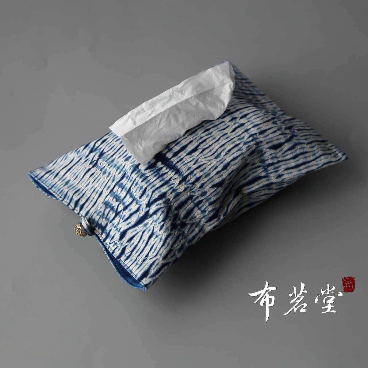 Bu Ming Tang Handmade Tie Dye Paper Bag Plant Blue Dye Paper Towel Bag Draw Paper Storage Bag