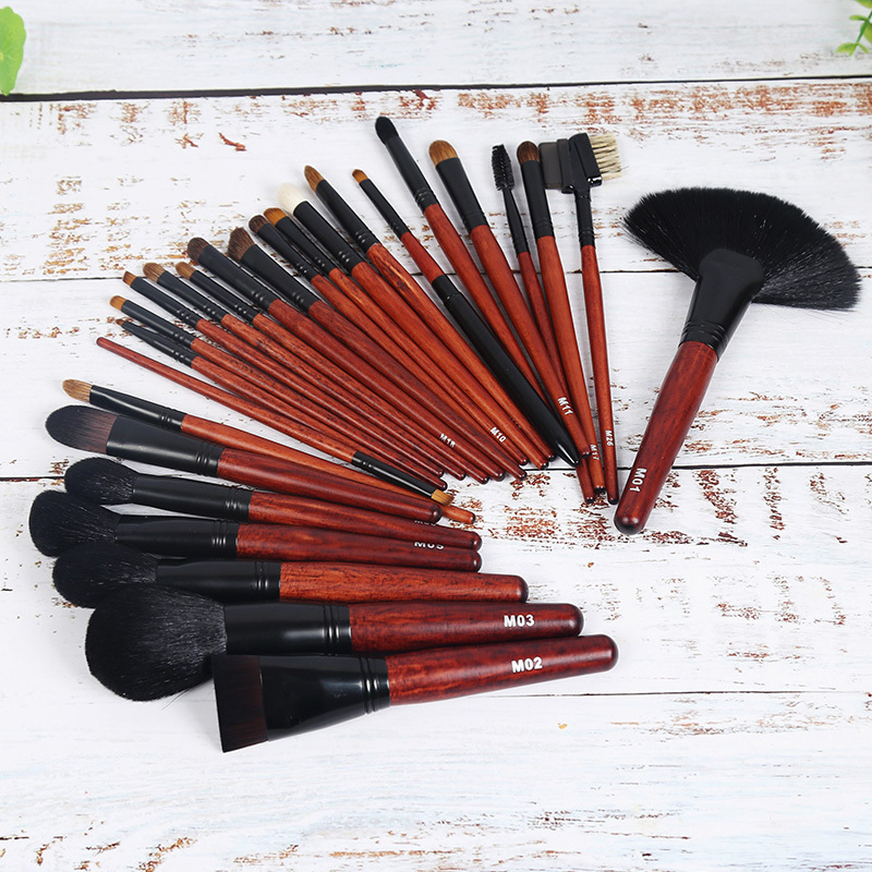 Animal hair makeup brush set professional full set of highlevel makeup