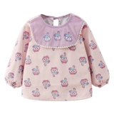 Демисезонный детский фартук для девочек, милый водонепроницаемый нагрудник для еды, анти-грязь, в западном стиле, с карманом