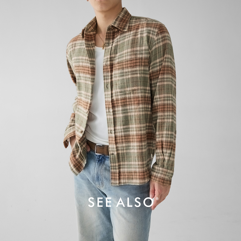 See Also『King's Gift』Mercerized Long-Staple Cotton Old Money Long-Sleeved Shirt for Men, Retro Casual Plaid Shirt