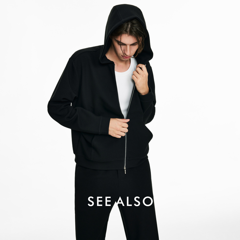 Seealso「Black Label Series」Row Style Modal Minimalist Sporty Zipper Hoodie and Sweatpants Set Seealso「Black Label Series」Row Style Modal Minimalist Sporty Zipper Hoodie and Sweatpants Set