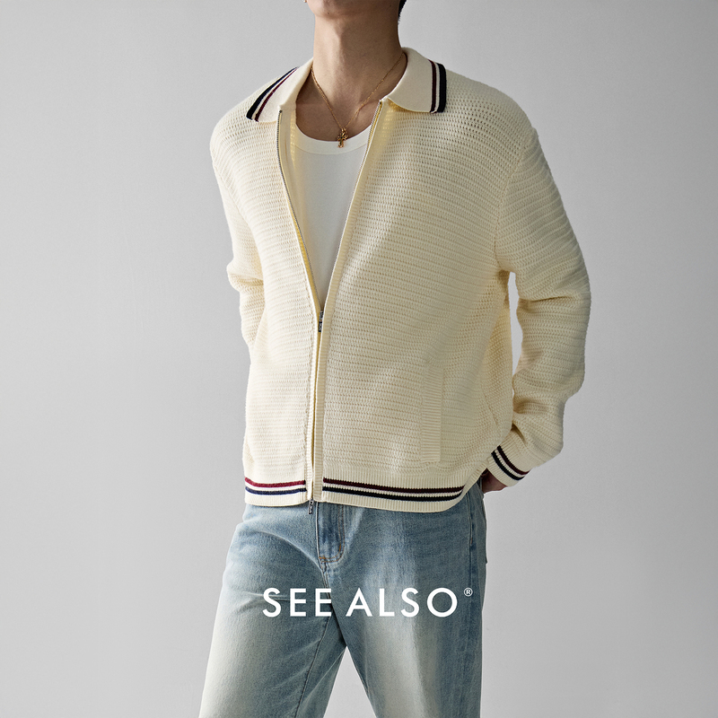 See Aslo『Jh Collaboration』Vintage Minimalist New Rich Old Money Autumn and Winter Warm Cardigan Sweater Jacket