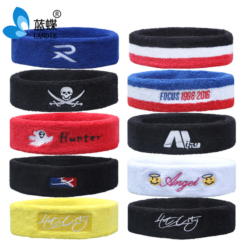 Set to do sports headband Embroidery Logo Yoga Hair Band Fitness Basketball Tennis Running Knit Head Strap Custom Typing