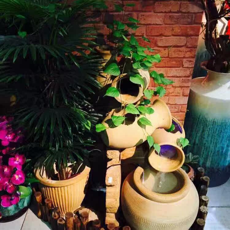 European fountain courtyard water scenery Lucky fish tank Turtle tank Entrance lucky decoration Ceramic art water piano