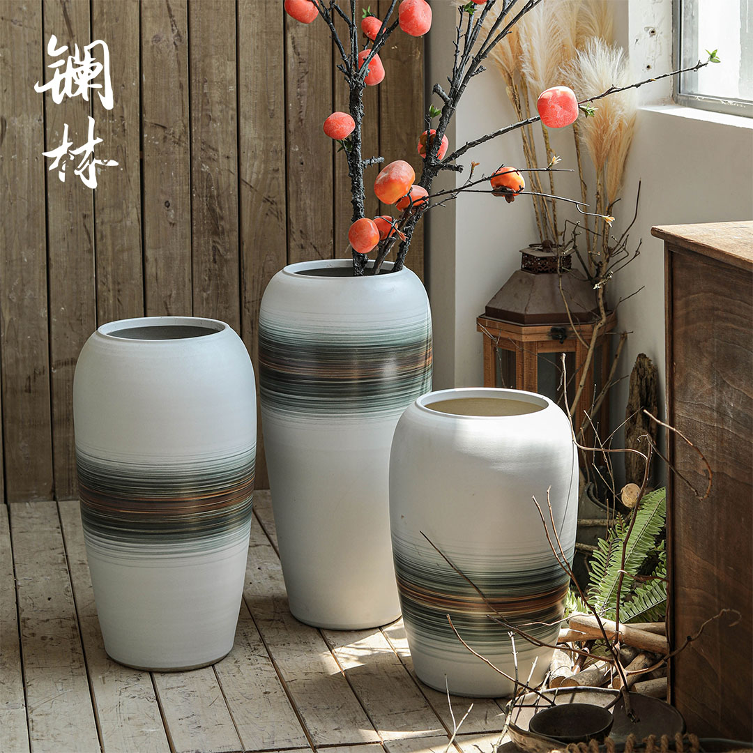 Ground vase large modern ceramic furnishing articles of dry flower arranging living room decoration to the hotel legend household space restoring ancient ways
