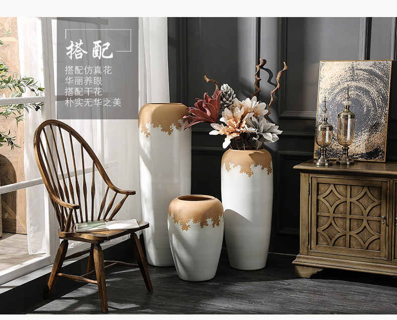 Large vases, I and contracted sitting room to heavy flower arranging flower implement coarse some ceramic pot home decoration ceramic furnishing articles