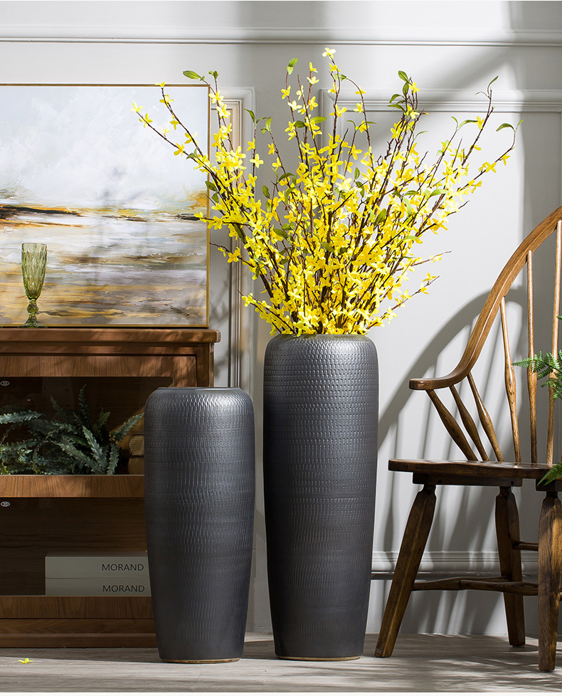 Jingdezhen vases, flower arranging landing simulation flower suit hotel villa sitting room adornment is placed large ceramic vase