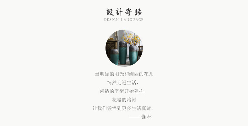 Ceramic vase furnishing articles coarse some Ceramic pot sitting room villa simulation flower arranging flowers large art restores ancient ways the ground adornment