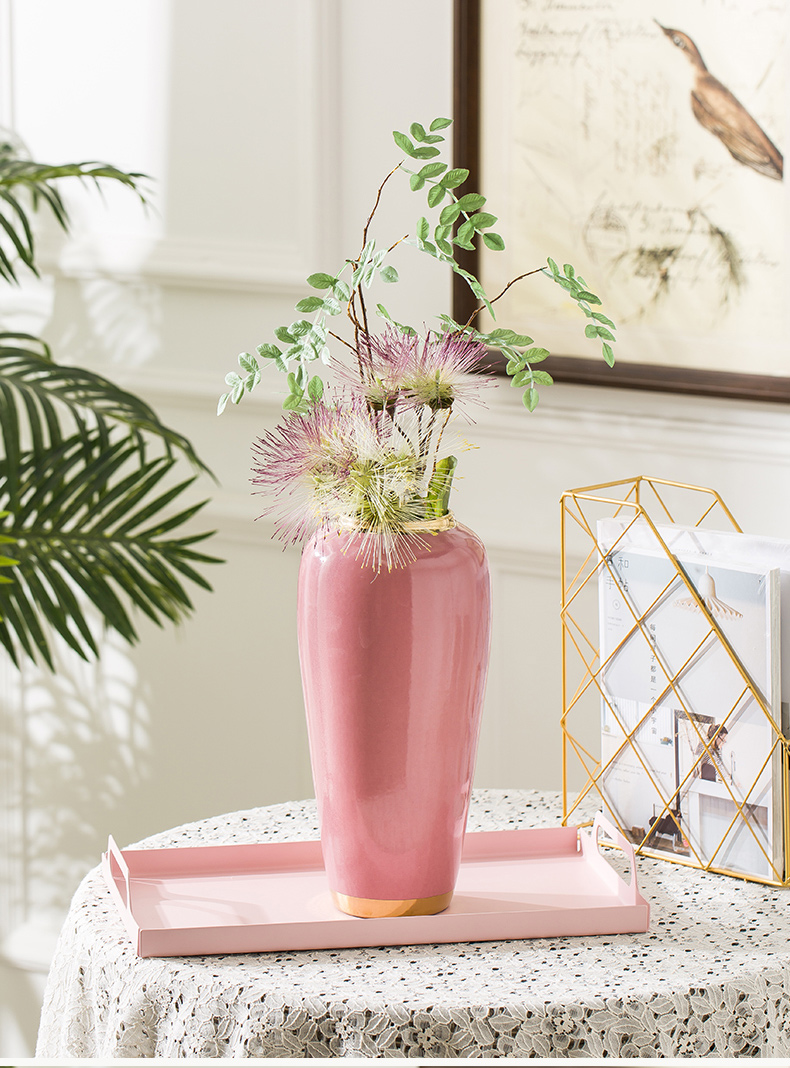 Vase furnishing articles European style small POTS dry flower arranging flowers sitting room is contracted and I household small pure and fresh and creative decoration