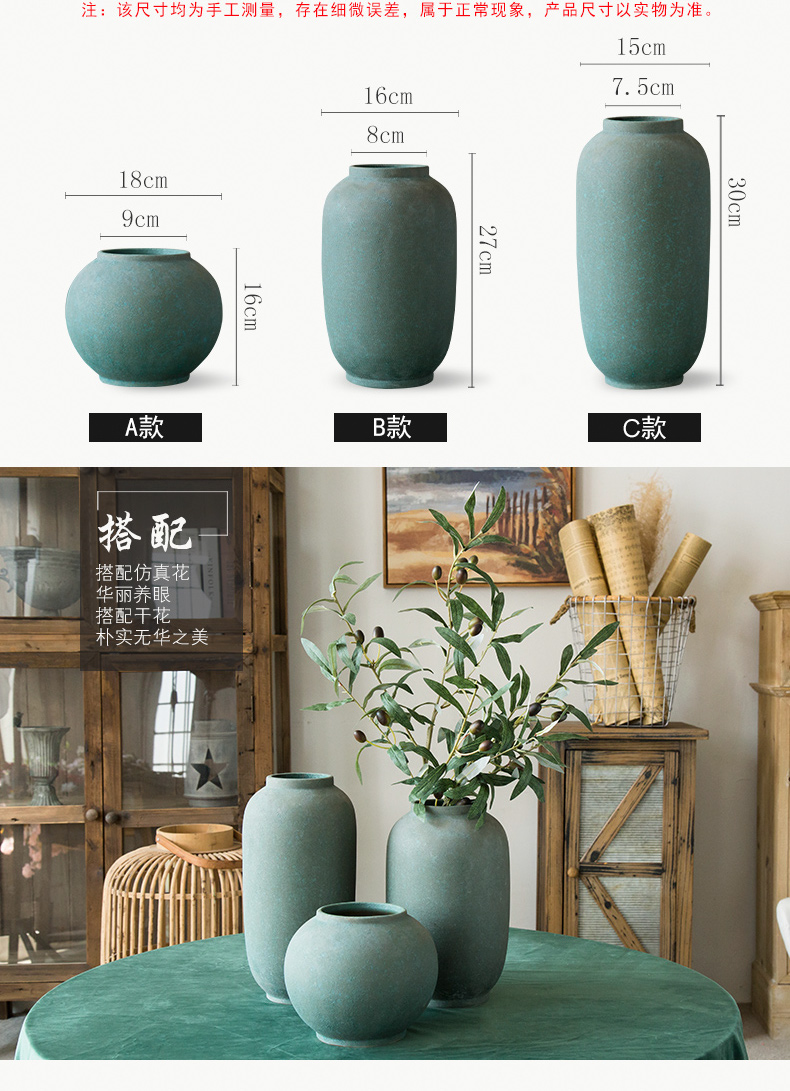 Nordic contracted ceramic mesa floret bottle home sitting room adornment flower POTS table table, TV ark, furnishing articles